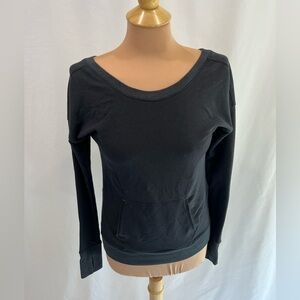 Athleta Black‎ Knit Sweatshirt Top